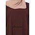 A-line designer abaya with frills on sleeves - Brown color  A-line designer abaya with frills on sleeves - Brown color